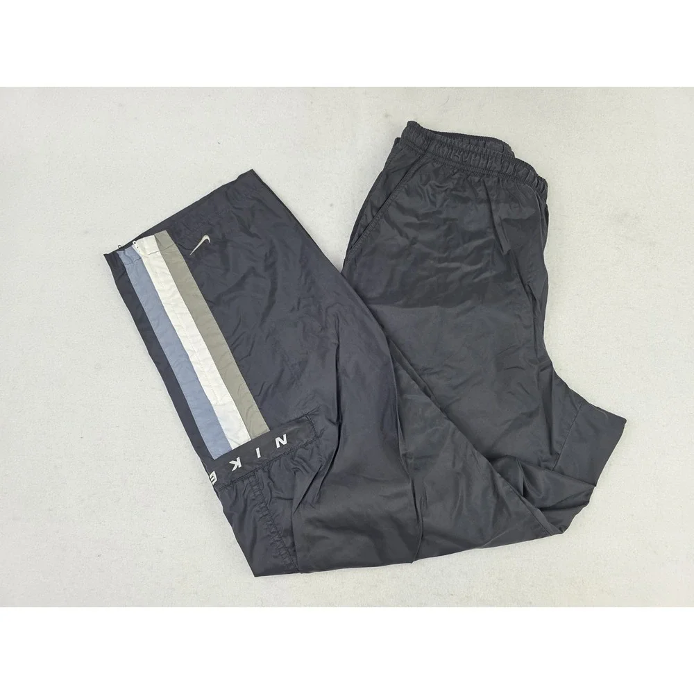 Vintage 90s Nike Black Tag Winbreaker Track Pants Mens Size Medium Zip Pockets